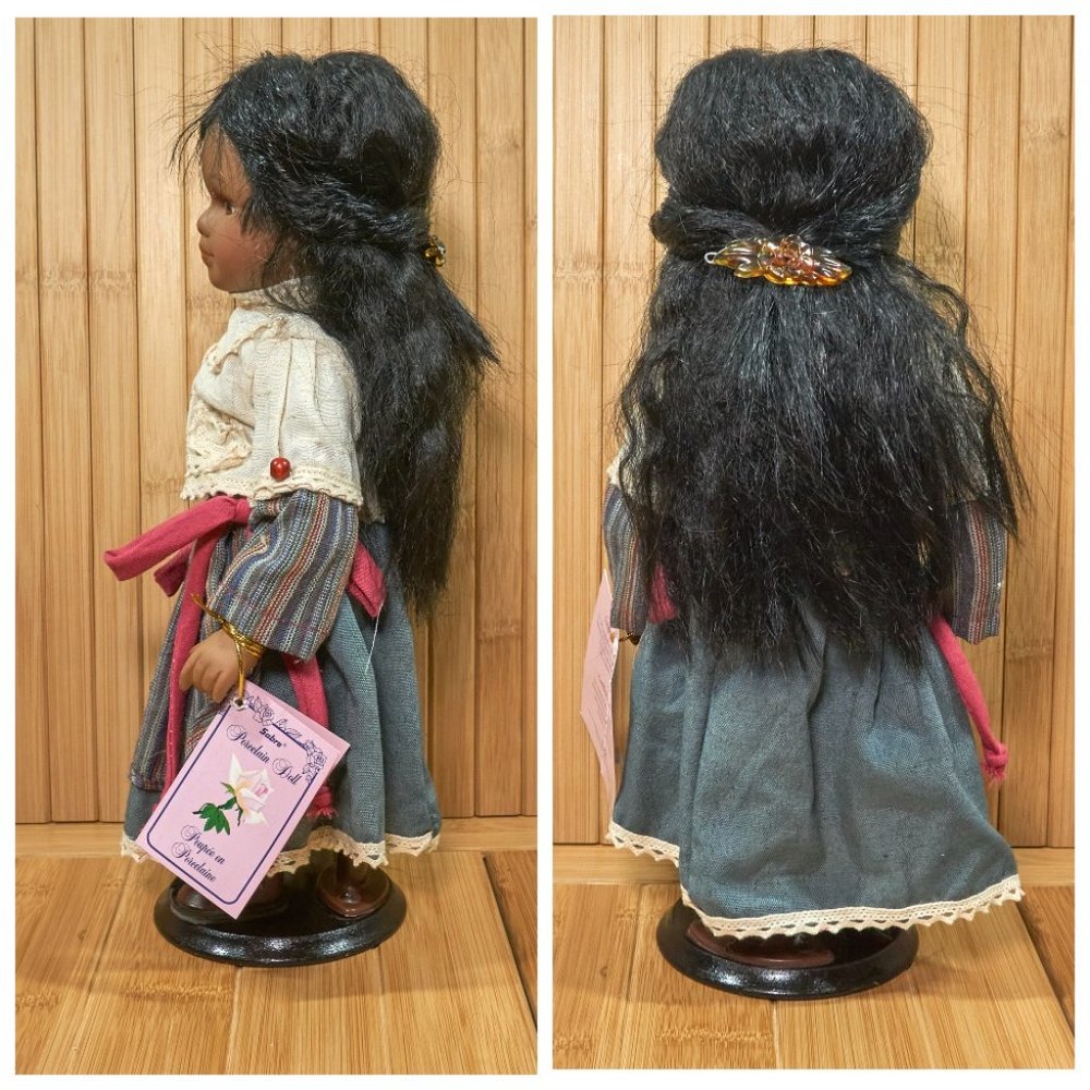 Rare Sabre Collection Maria, Porcelain Doll 12 in with stand